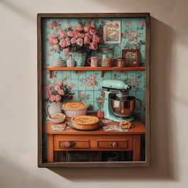 Wallity TUN117-L Pintura Decorativa Enmarcada Multicolor